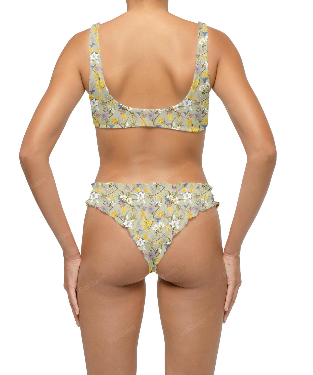 BSWS-B118 Lettuce Hems Bikini Bottom