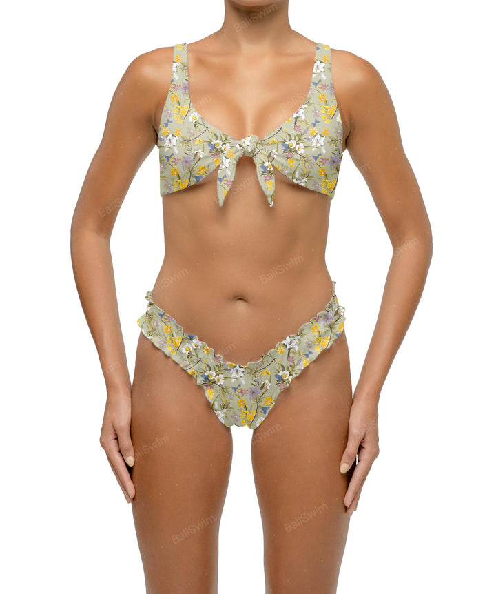 BSWS-B118 Lettuce Hems Bikini Bottom