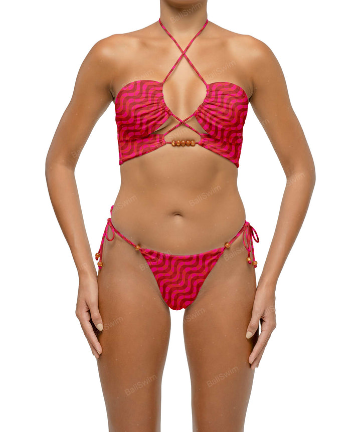 BSWS-B121 Beaded Strappy Bikini Bottom