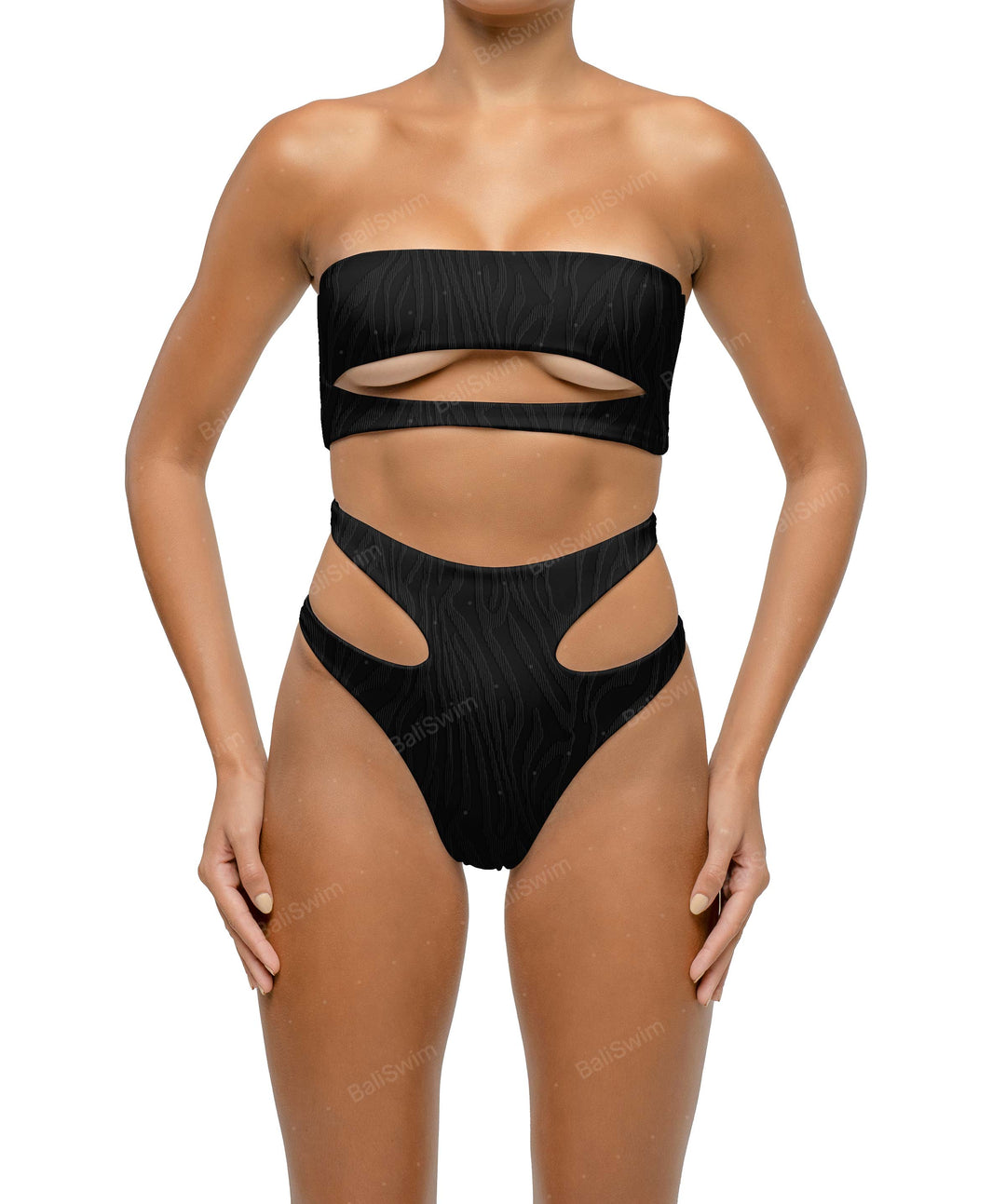 BSWS-T123 Bandeau Cut-out Bikini Top