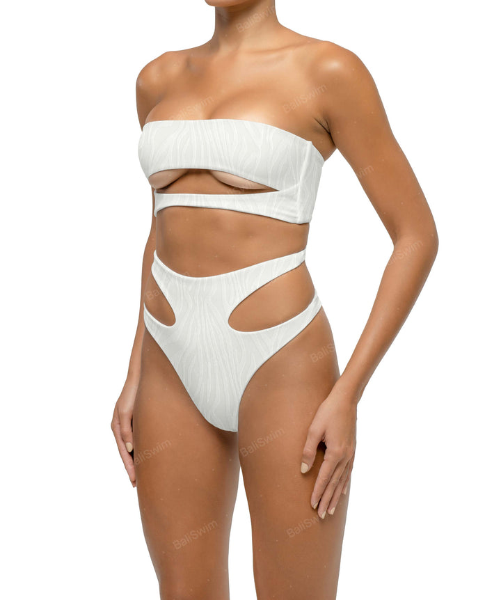 BSWS-T123 Bandeau Cut-out Bikini Top