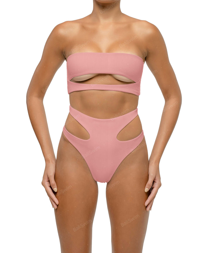 BSWS-B123 High Waisted Cut-out Bikini Bottom