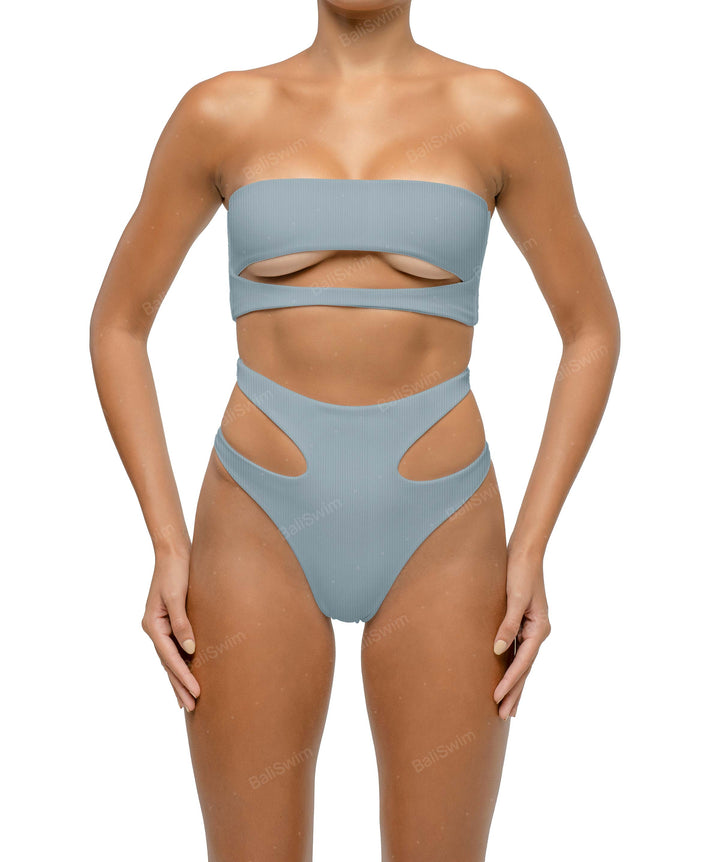 BSWS-T123 Bandeau Cut-out Bikini Top