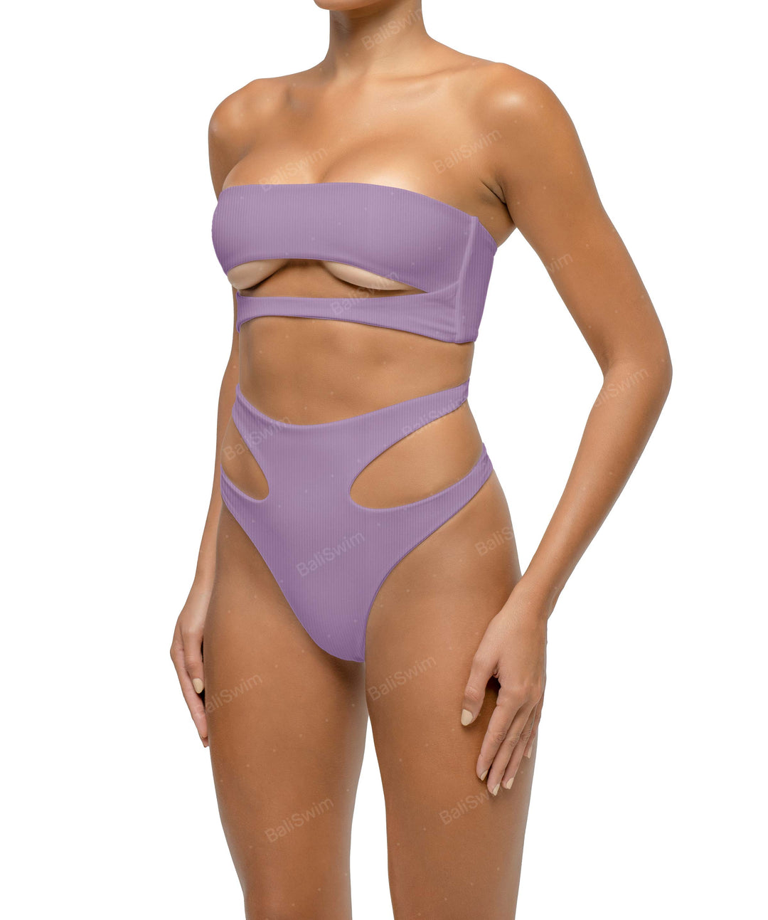 BSWS-B123 High Waisted Cut-out Bikini Bottom