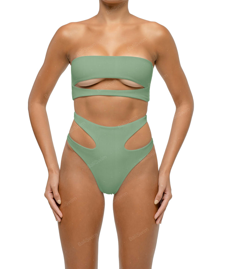 BSWS-T123 Bandeau Cut-out Bikini Top