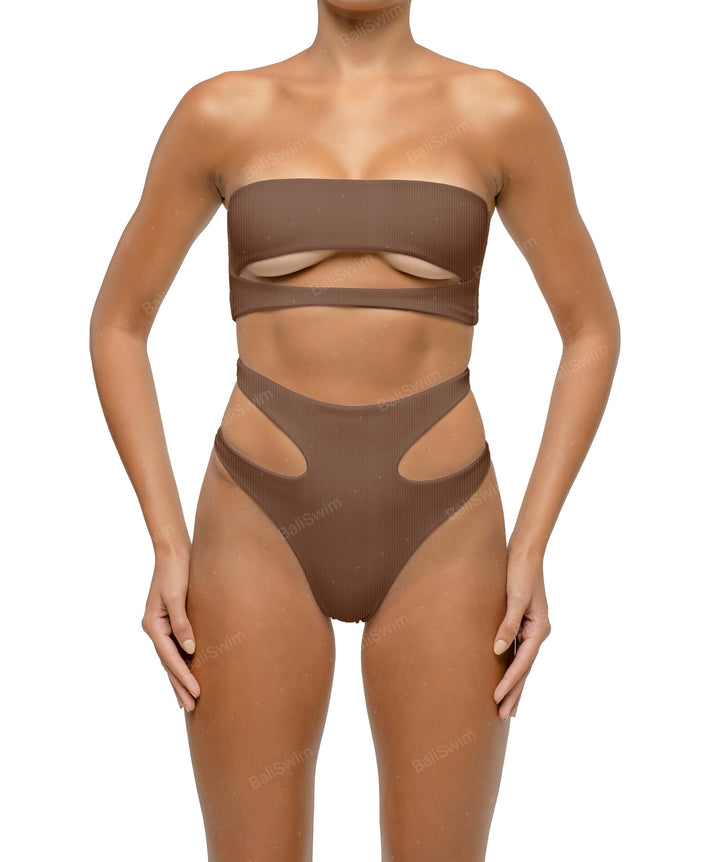 BSWS-T123 Bandeau Cut-out Bikini Top