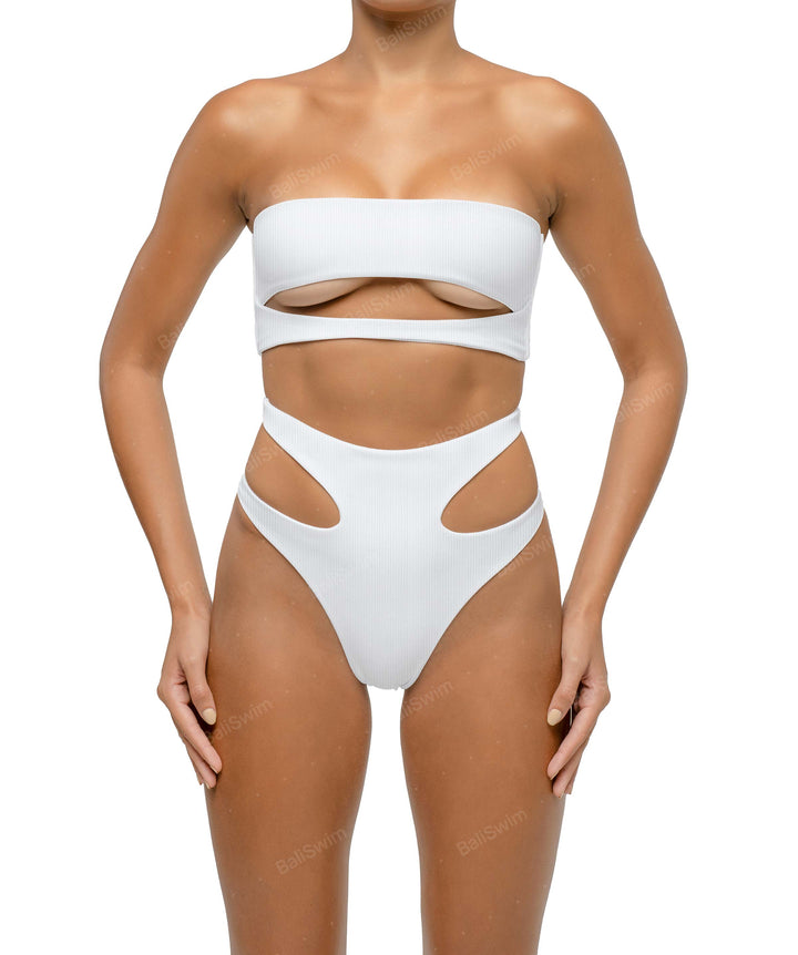 BSWS-T123 Bandeau Cut-out Bikini Top