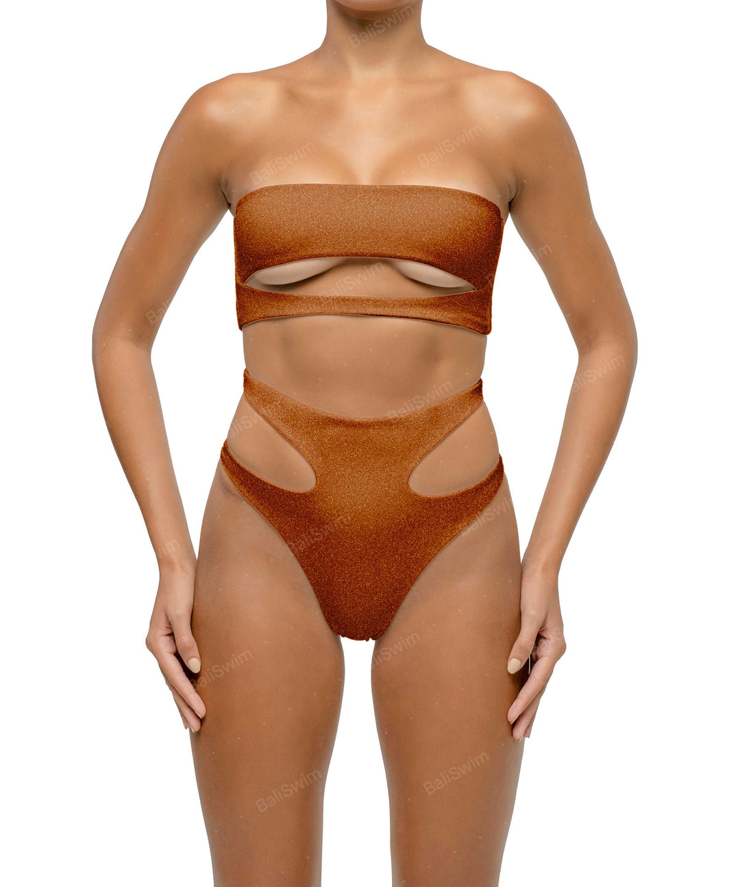 BSWS-B123 High Waisted Cut-out Bikini Bottom