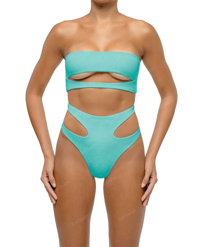 BSWS-B123 High Waisted Cut-out Bikini Bottom