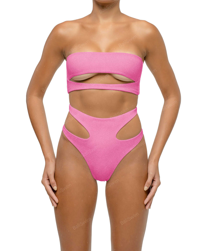 BSWS-T123 Bandeau Cut-out Bikini Top