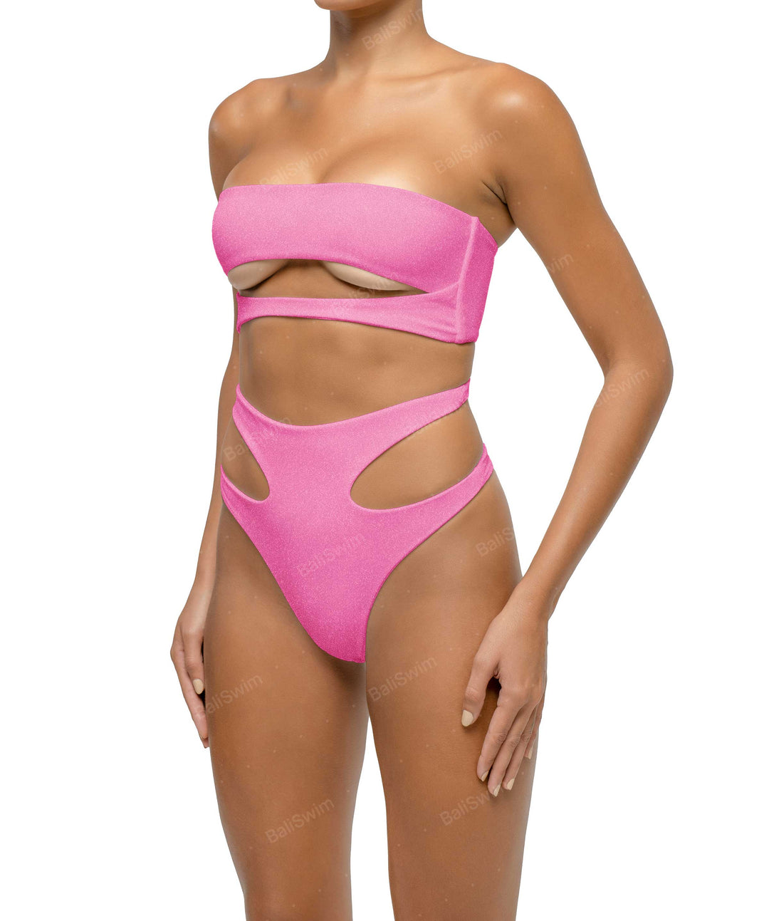 BSWS-B123 High Waisted Cut-out Bikini Bottom