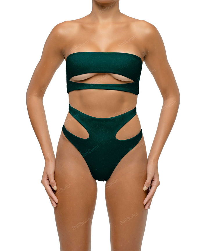 BSWS-T123 Bandeau Cut-out Bikini Top