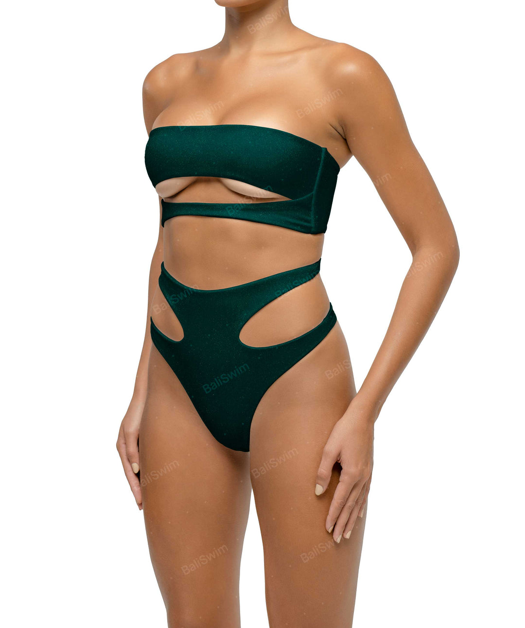 BSWS-B123 High Waisted Cut-out Bikini Bottom