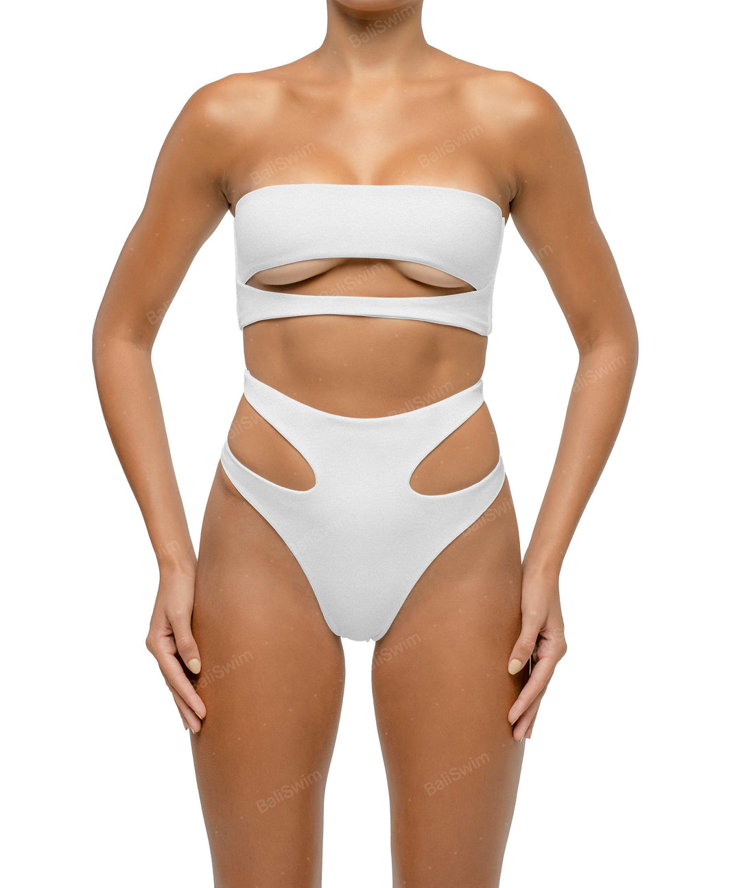BSWS-B123 High Waisted Cut-out Bikini Bottom
