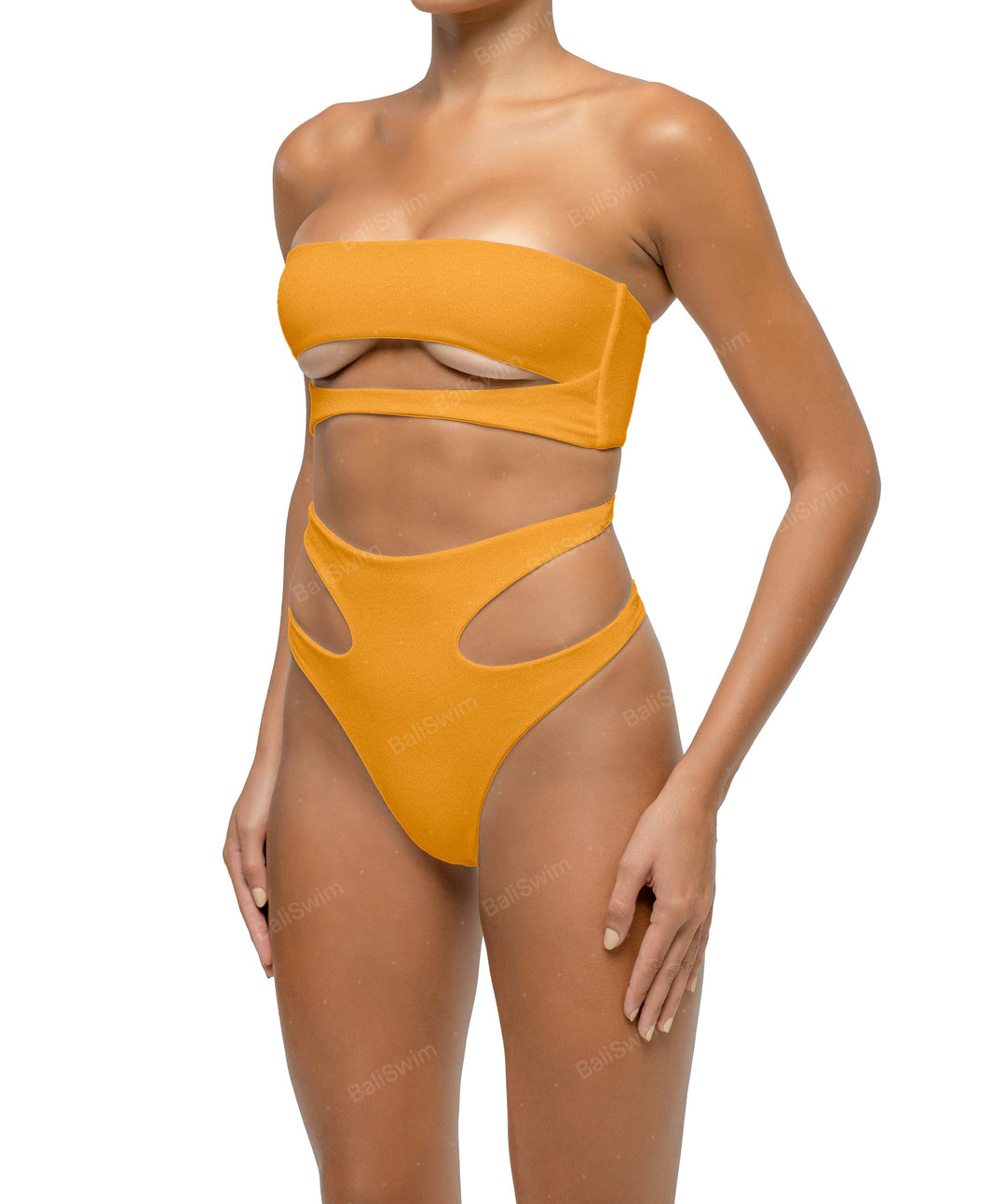 BSWS-B123 High Waisted Cut-out Bikini Bottom