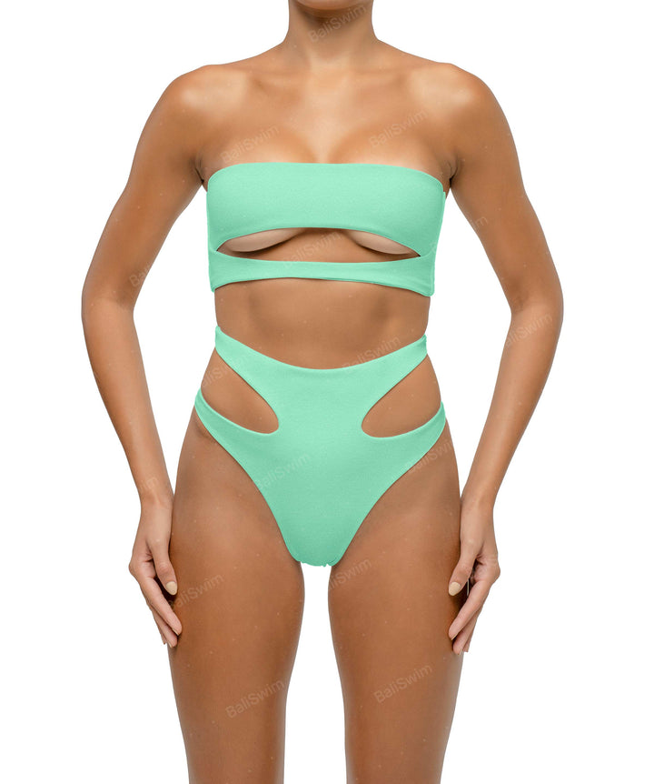 BSWS-B123 High Waisted Cut-out Bikini Bottom