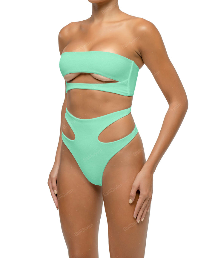 BSWS-B123 High Waisted Cut-out Bikini Bottom
