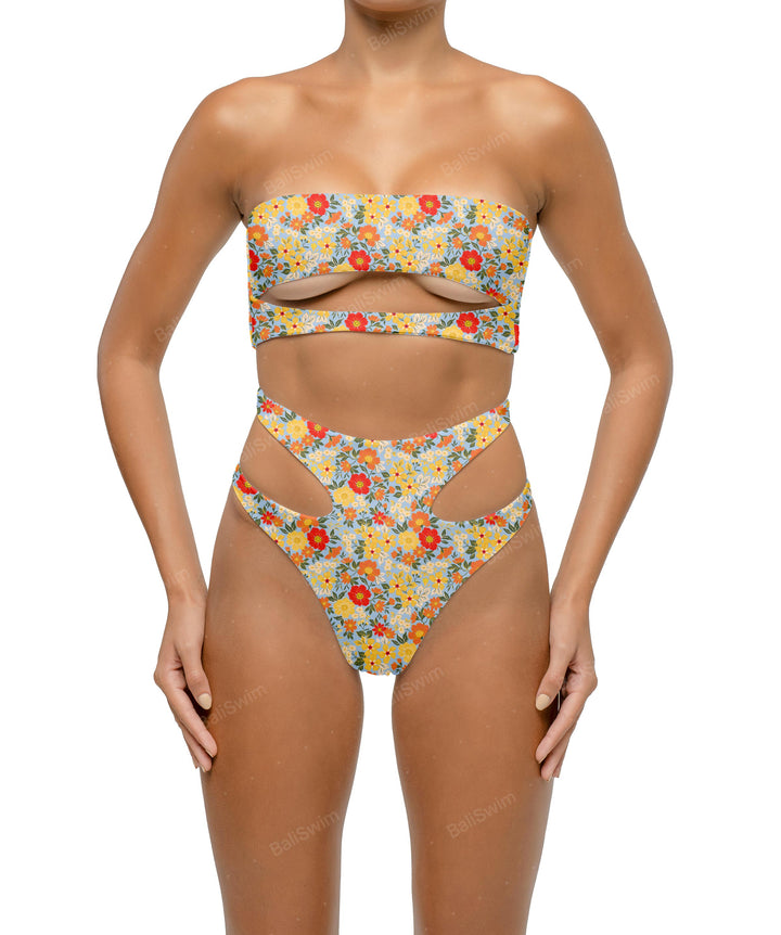 BSWS-T123 Bandeau Cut-out Bikini Top
