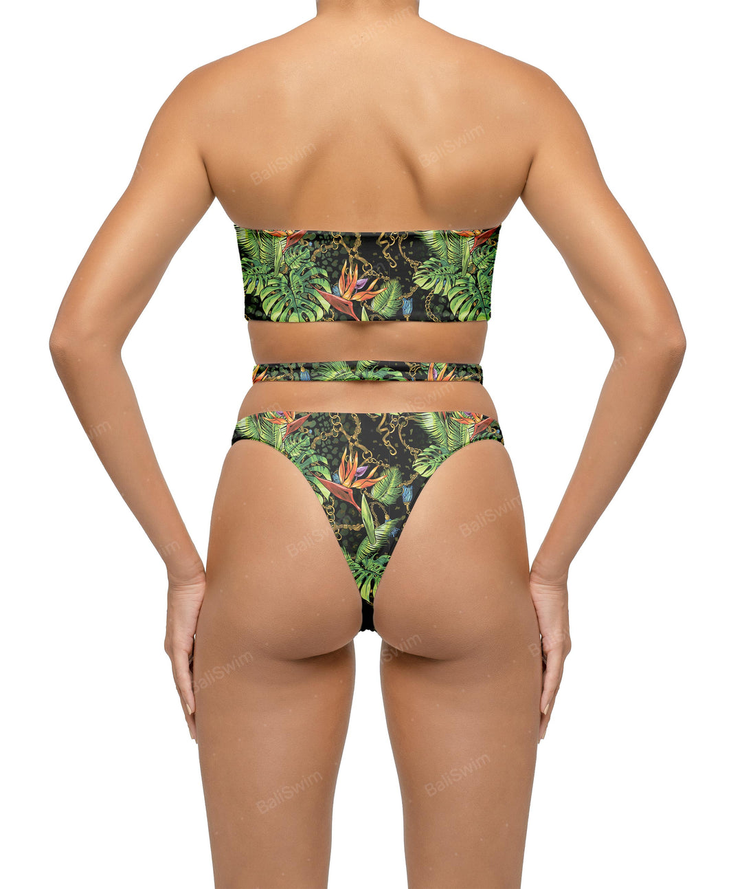 BSWS-T123 Bandeau Cut-out Bikini Top