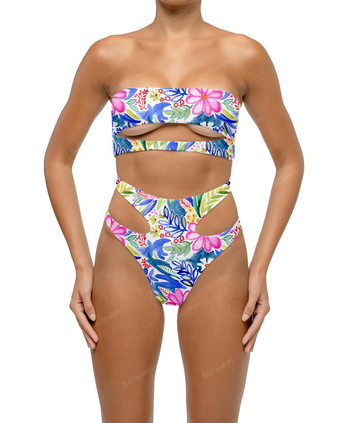 BSWS-B123 High Waisted Cut-out Bikini Bottom