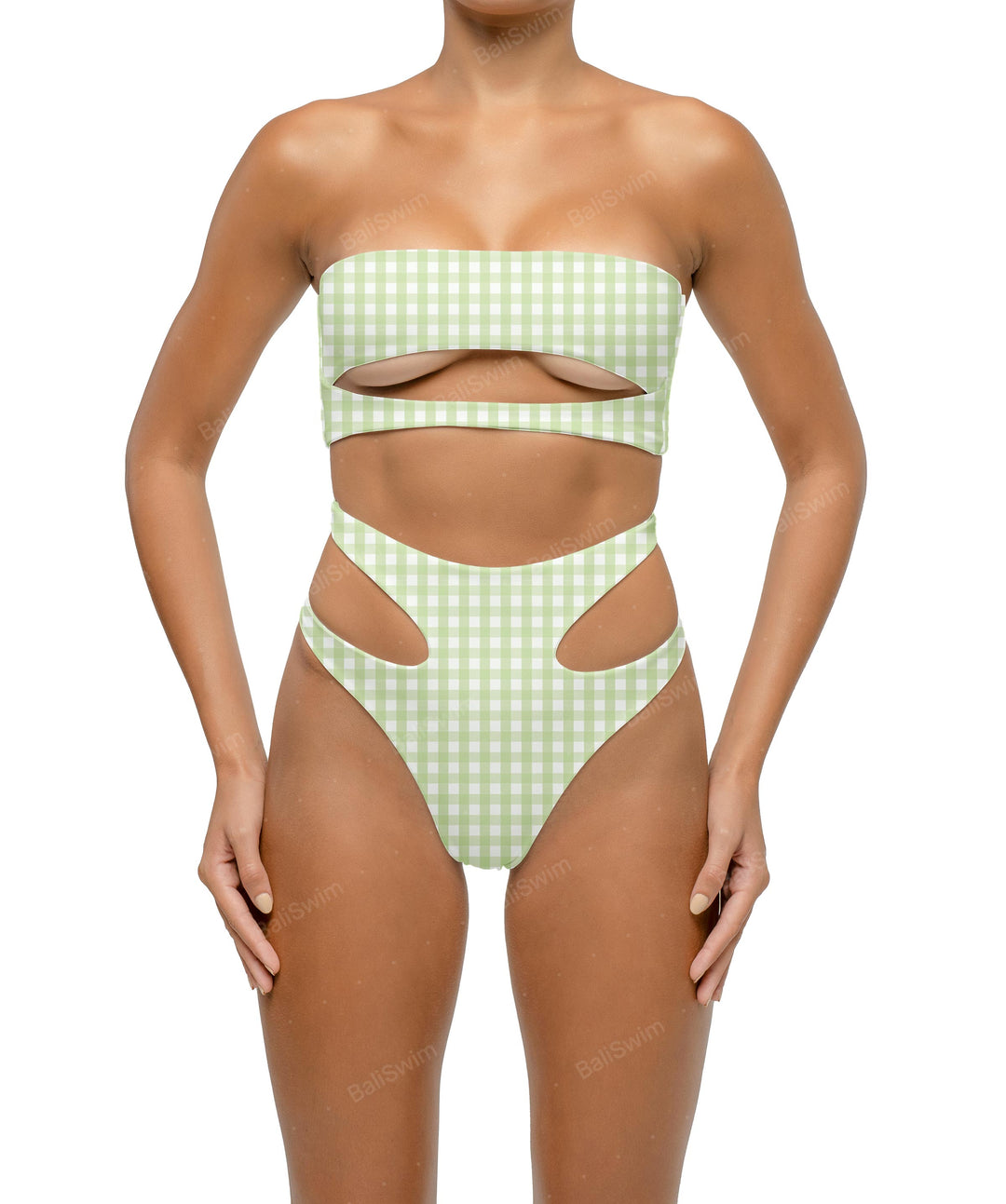 BSWS-B123 High Waisted Cut-out Bikini Bottom