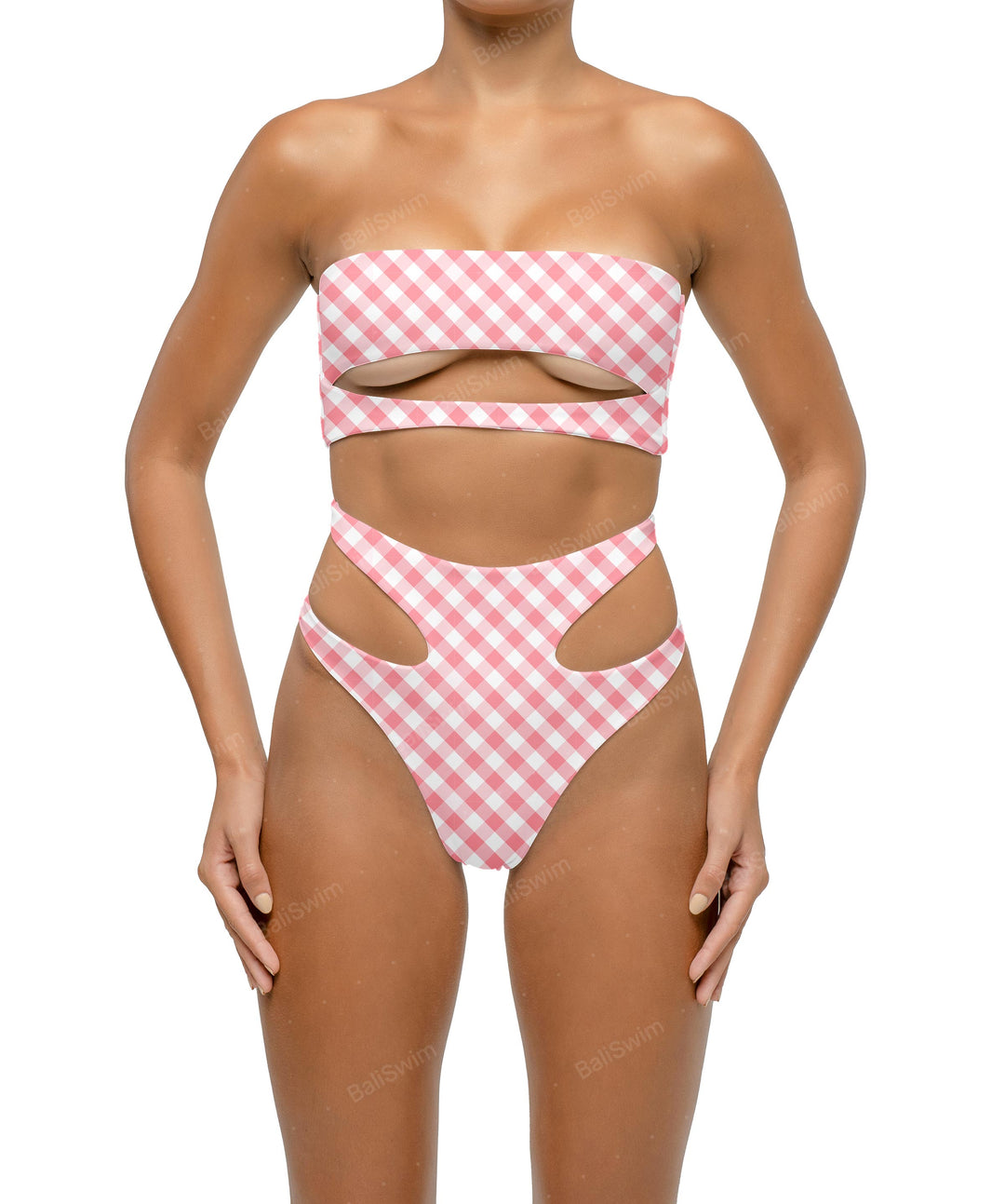 BSWS-B123 High Waisted Cut-out Bikini Bottom