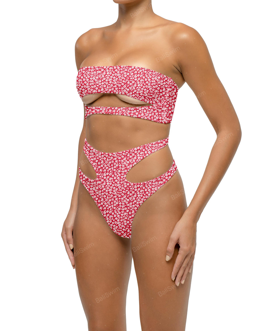 BSWS-B123 High Waisted Cut-out Bikini Bottom