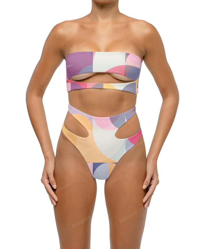 BSWS-T123 Bandeau Cut-out Bikini Top