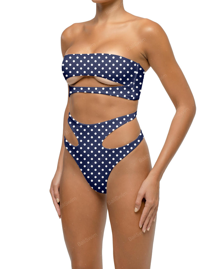 BSWS-T123 Bandeau Cut-out Bikini Top