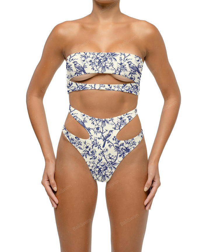 BSWS-T123 Bandeau Cut-out Bikini Top