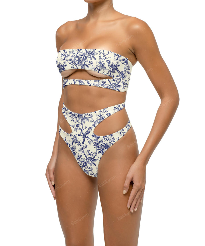 BSWS-T123 Bandeau Cut-out Bikini Top