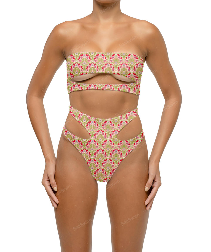 BSWS-T123 Bandeau Cut-out Bikini Top