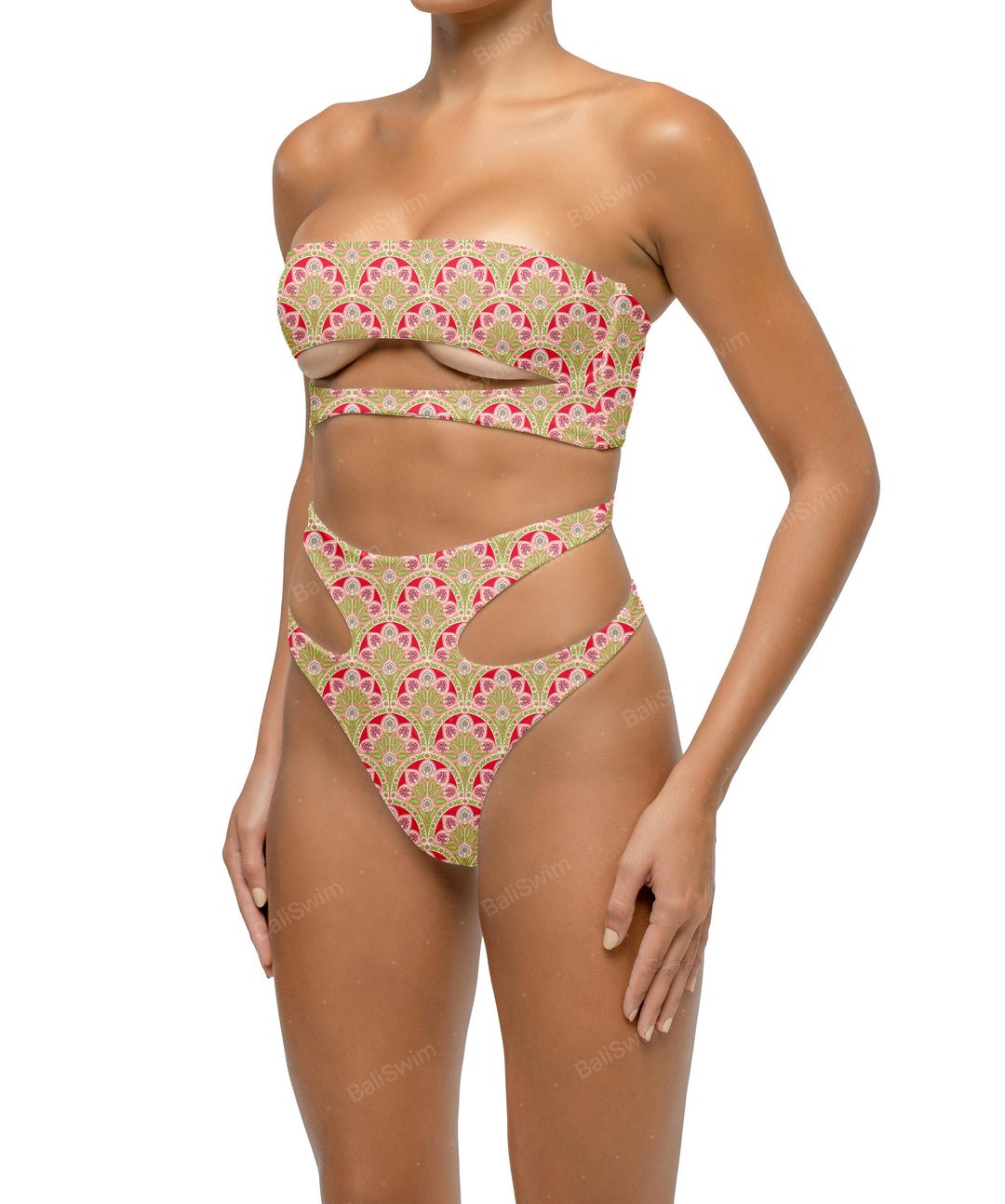 BSWS-T123 Bandeau Cut-out Bikini Top