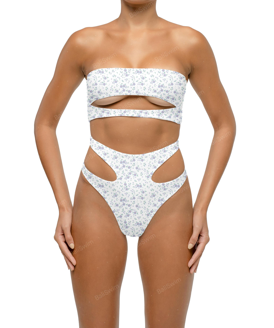 BSWS-B123 High Waisted Cut-out Bikini Bottom