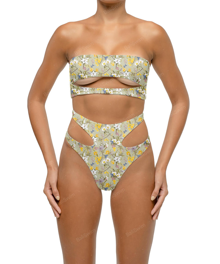 BSWS-B123 High Waisted Cut-out Bikini Bottom