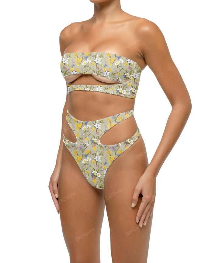 BSWS-T123 Bandeau Cut-out Bikini Top