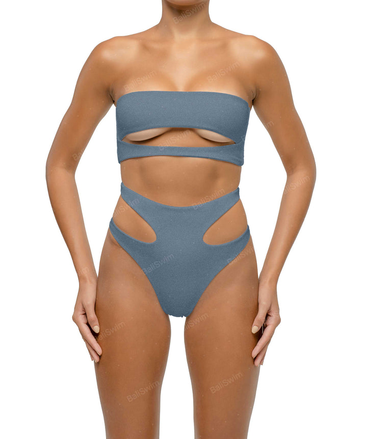 BSWS-B123 High Waisted Cut-out Bikini Bottom