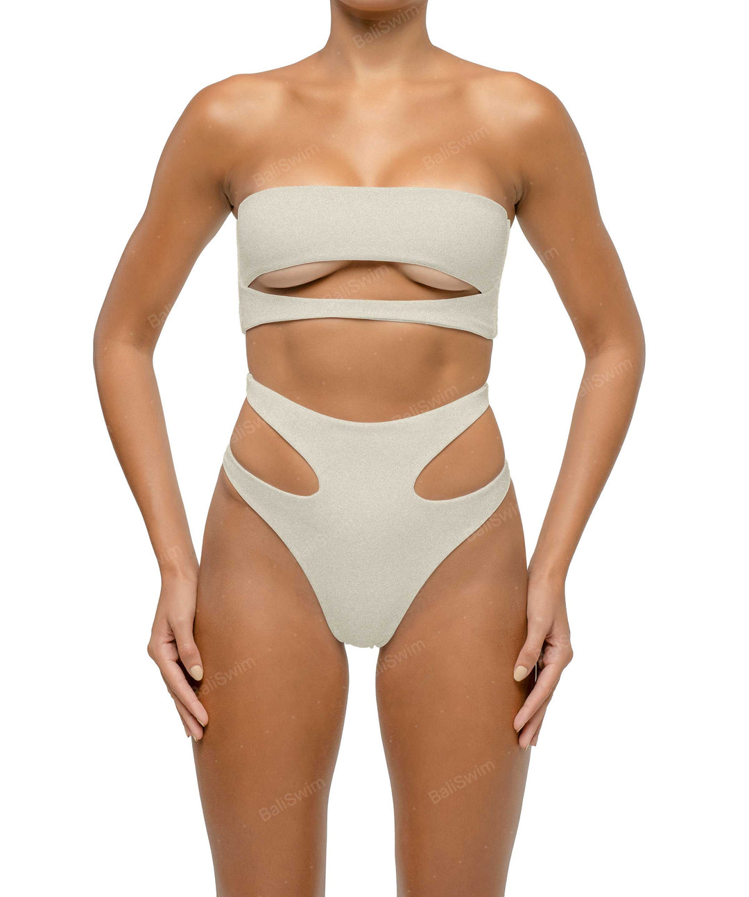 BSWS-B123 High Waisted Cut-out Bikini Bottom