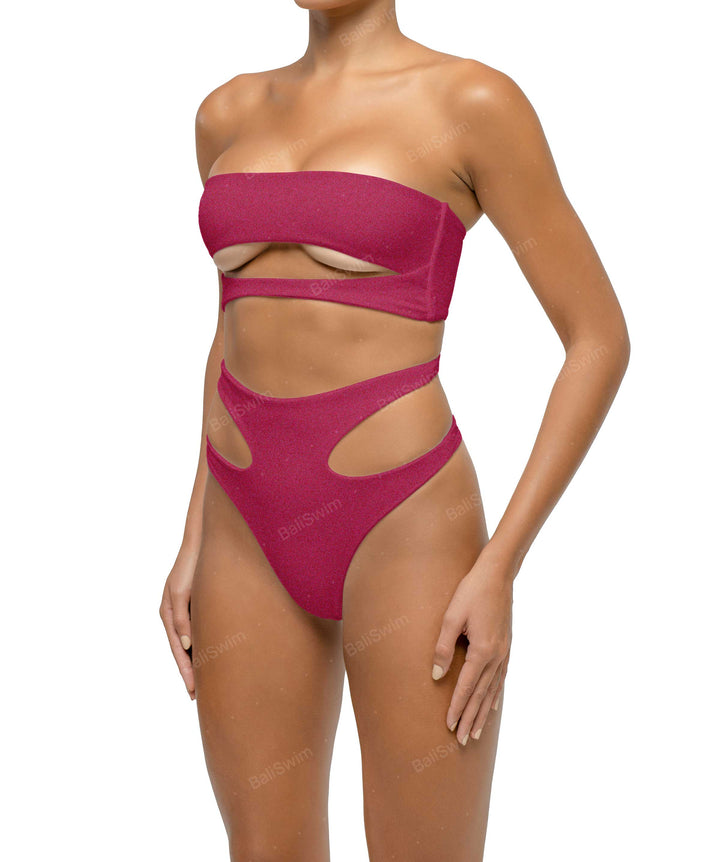 BSWS-B123 High Waisted Cut-out Bikini Bottom