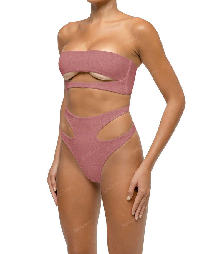 BSWS-T123 Bandeau Cut-out Bikini Top