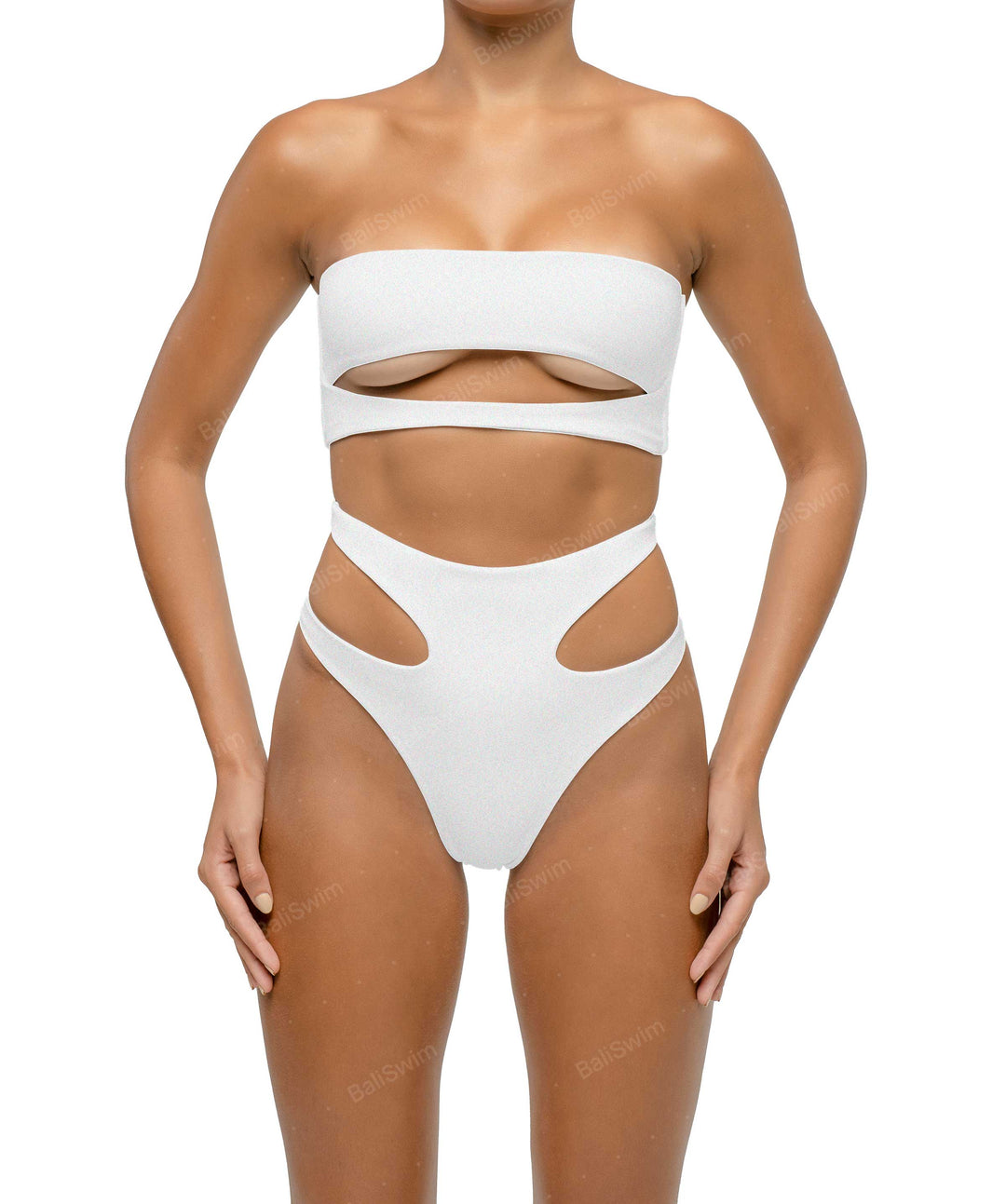 BSWS-B123 High Waisted Cut-out Bikini Bottom