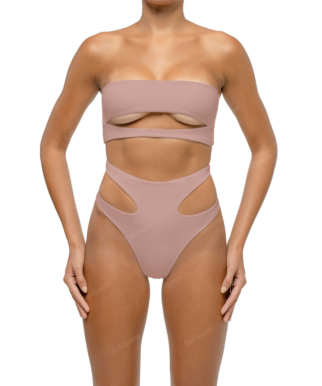 BSWS-B123 High Waisted Cut-out Bikini Bottom