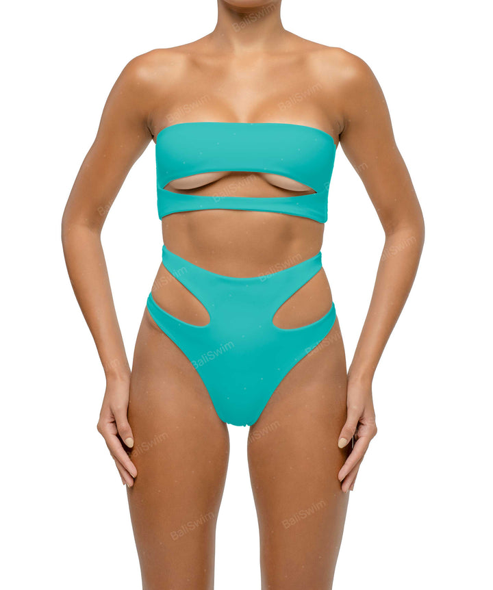 BSWS-B123 High Waisted Cut-out Bikini Bottom