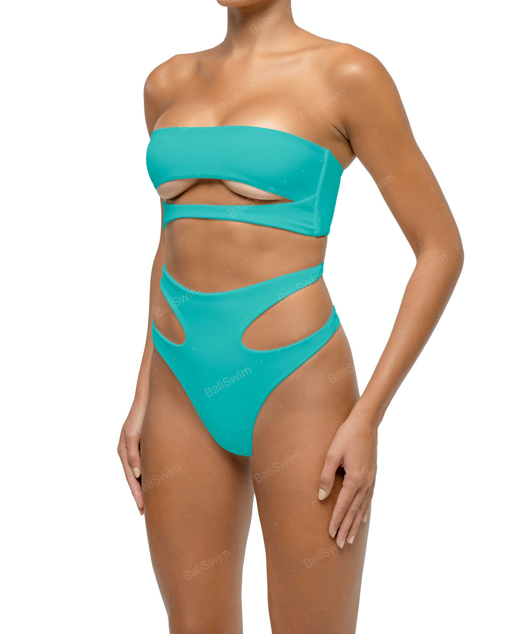 BSWS-B123 High Waisted Cut-out Bikini Bottom
