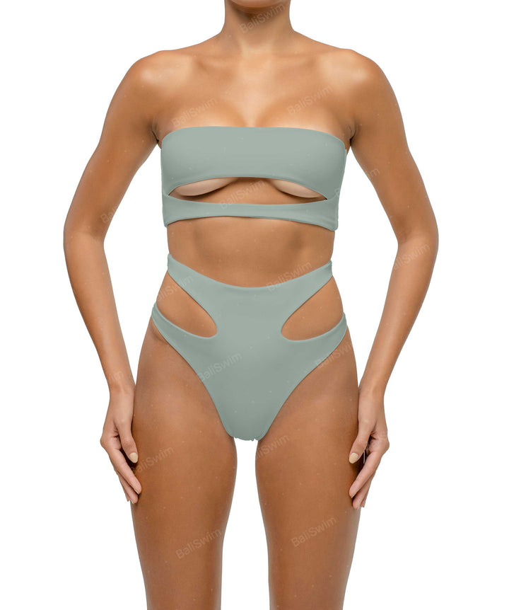 BSWS-B123 High Waisted Cut-out Bikini Bottom