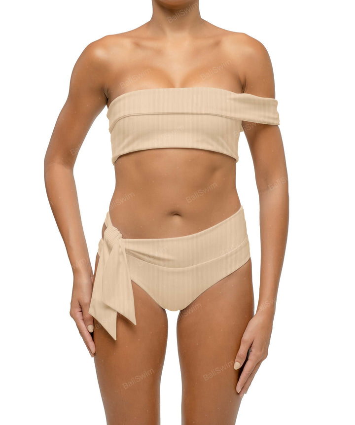 BSWS-T125 Asymetrical Off the Shoulder Bikini Top