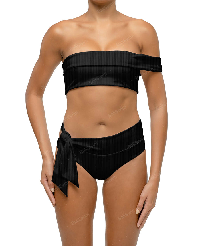 BSWS-T125 Asymetrical Off the Shoulder Bikini Top