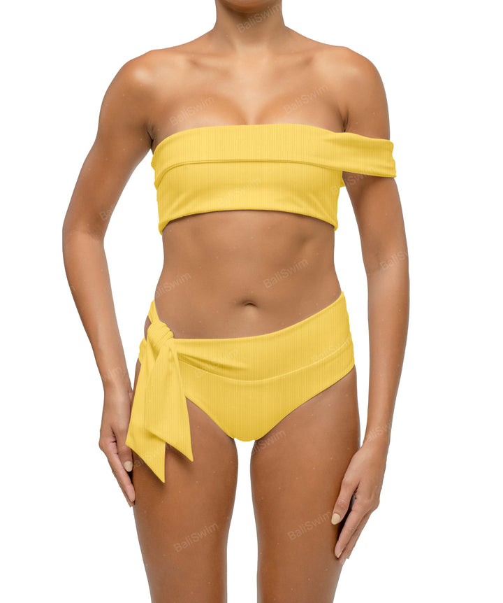 BSWS-T125 Asymetrical Off the Shoulder Bikini Top