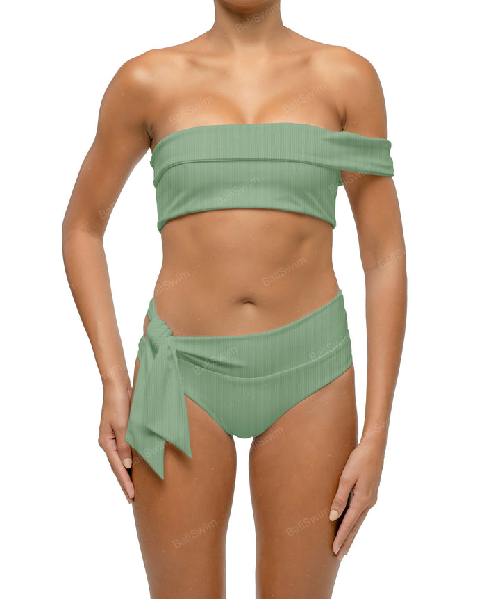 BSWS-T125 Asymetrical Off the Shoulder Bikini Top