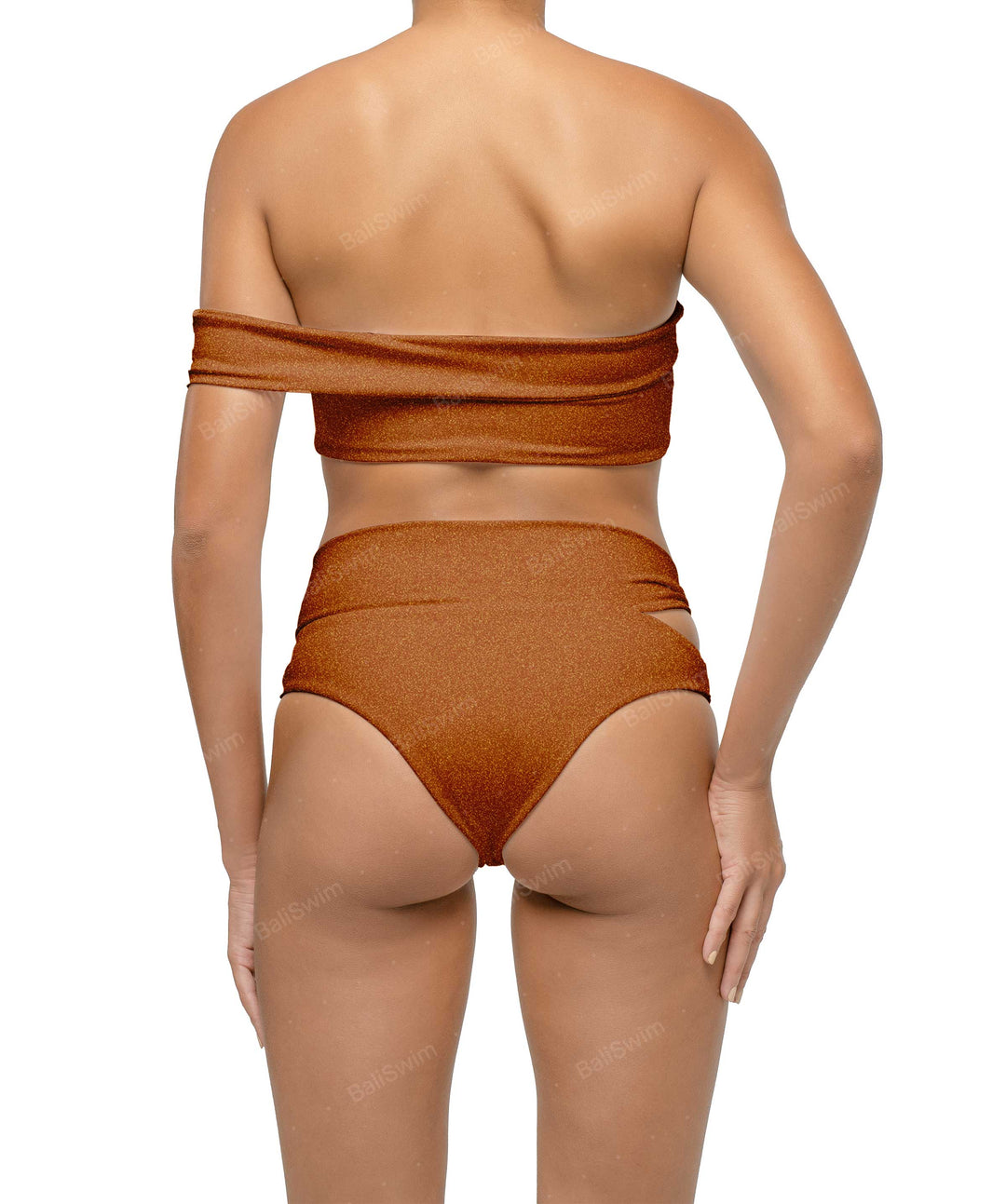 BSWS-T125 Asymetrical Off the Shoulder Bikini Top